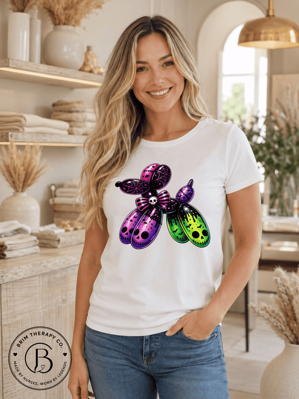 SEHL1037: Boo-tiful Balloon Dog Halloween Tee