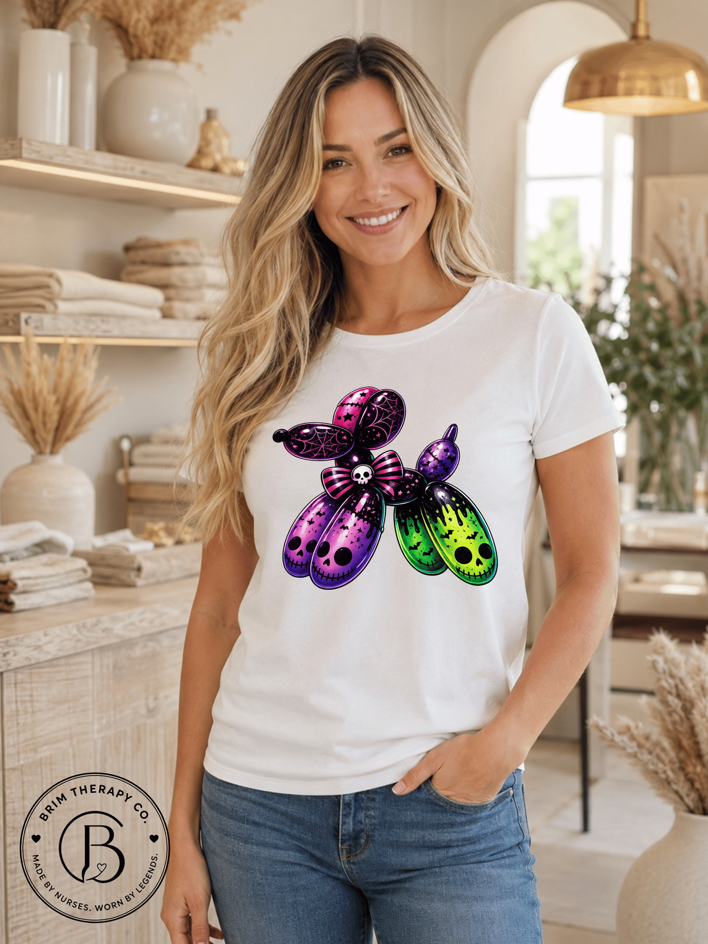 SEHL1037: Boo-tiful Balloon Dog Halloween Tee