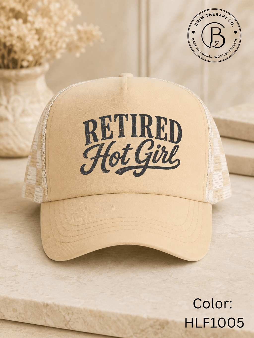 GELI1025: Retired Hot Girl Trucker Hat
