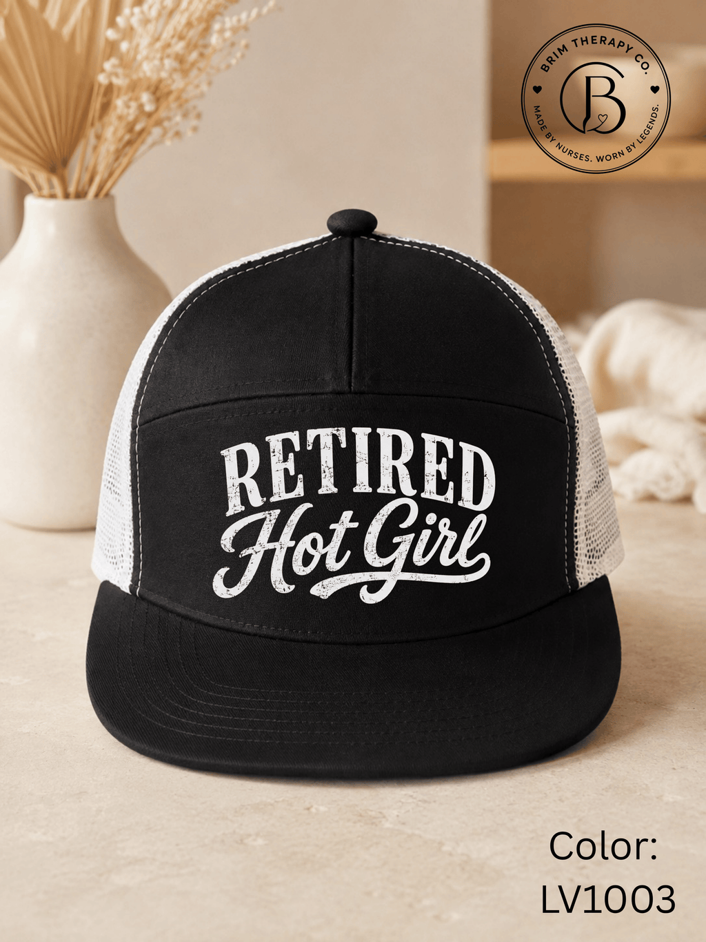 GELI1025: Retired Hot Girl Trucker Hat
