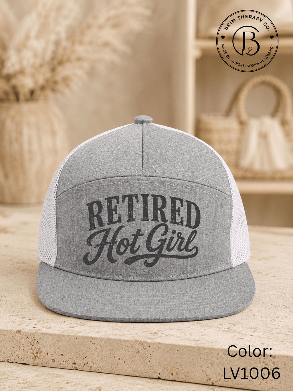 GELI1025: Retired Hot Girl Trucker Hat