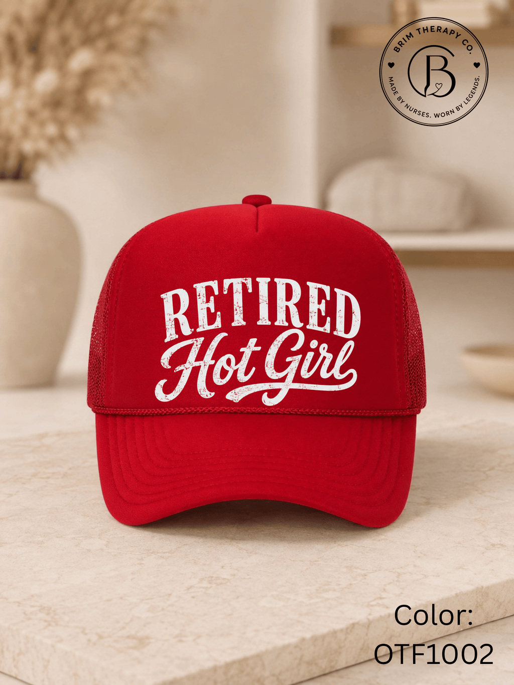 GELI1025: Retired Hot Girl Trucker Hat