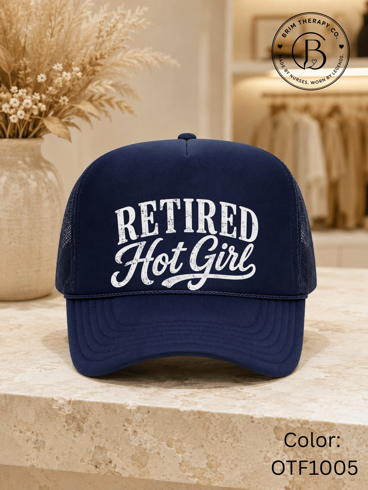 GELI1025: Retired Hot Girl Trucker Hat
