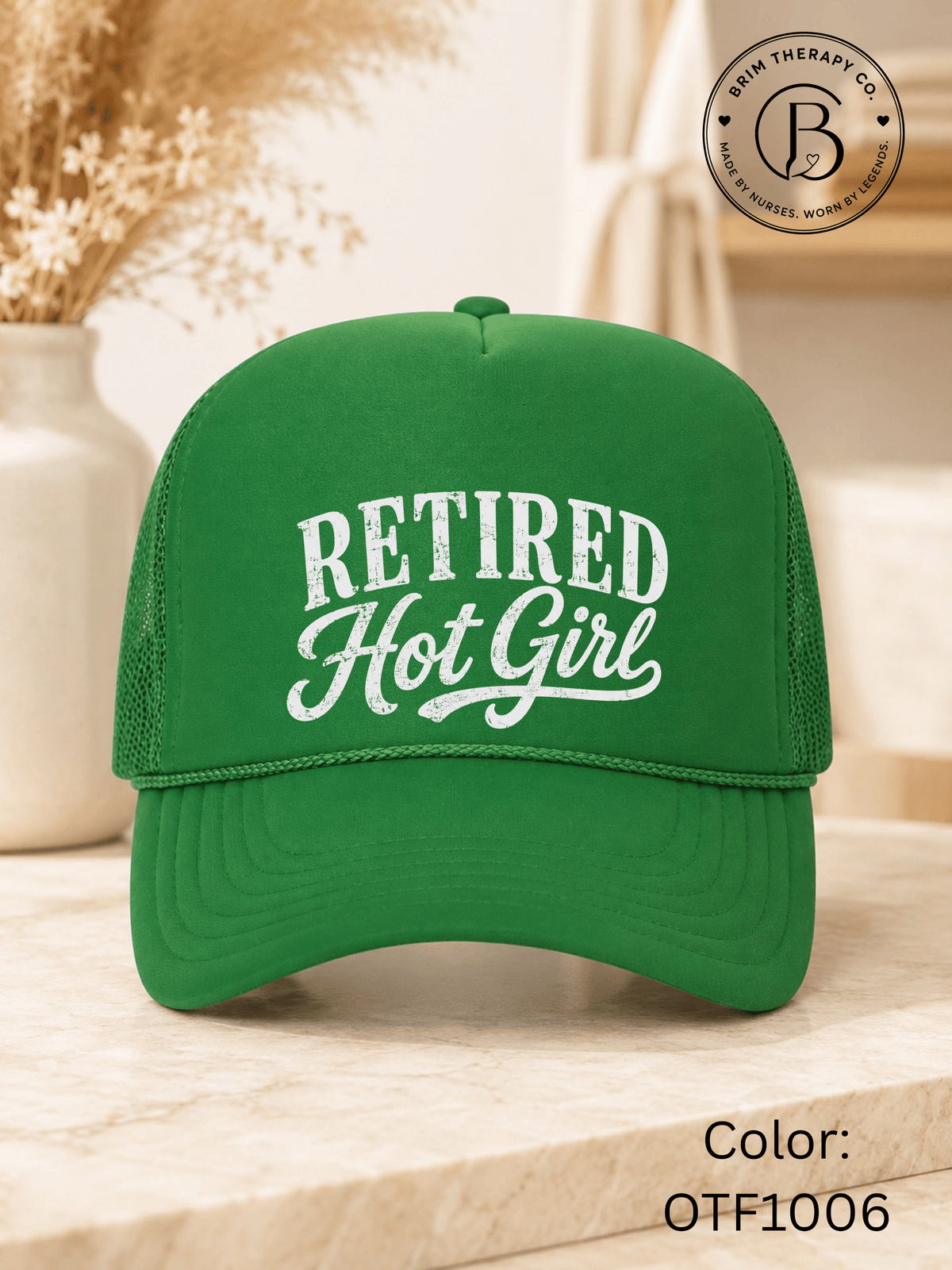 GELI1025: Retired Hot Girl Trucker Hat