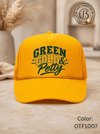 SPFB1308: Green, Gold & Petty Packers Trucker Hat