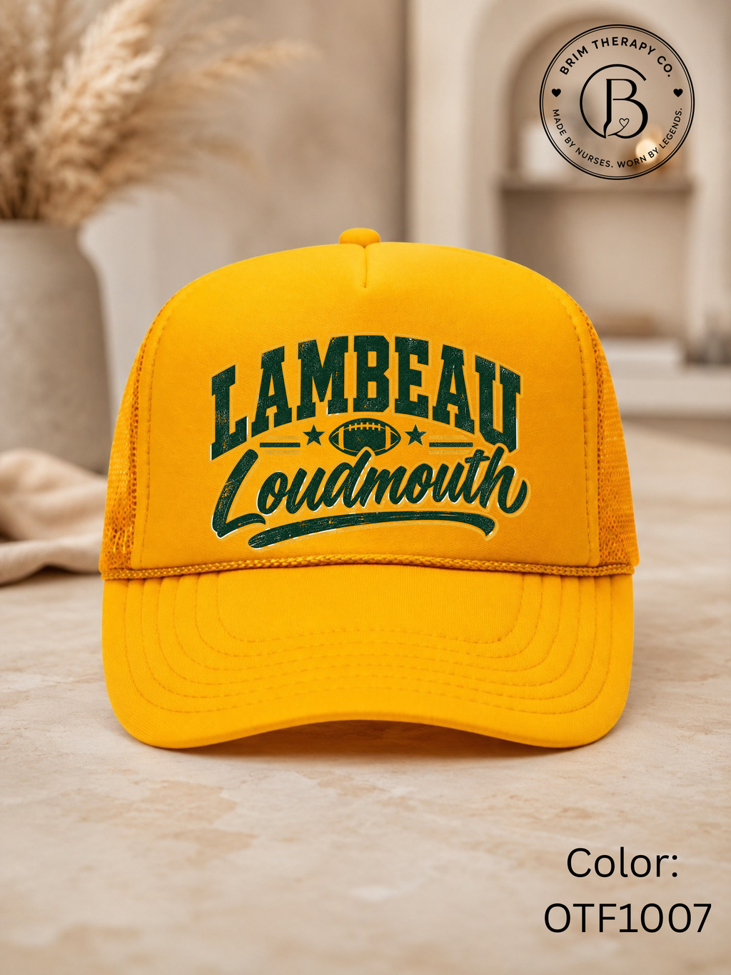 SPFB1307: Lambeau Loudmouth Packers Football Trucker Hat