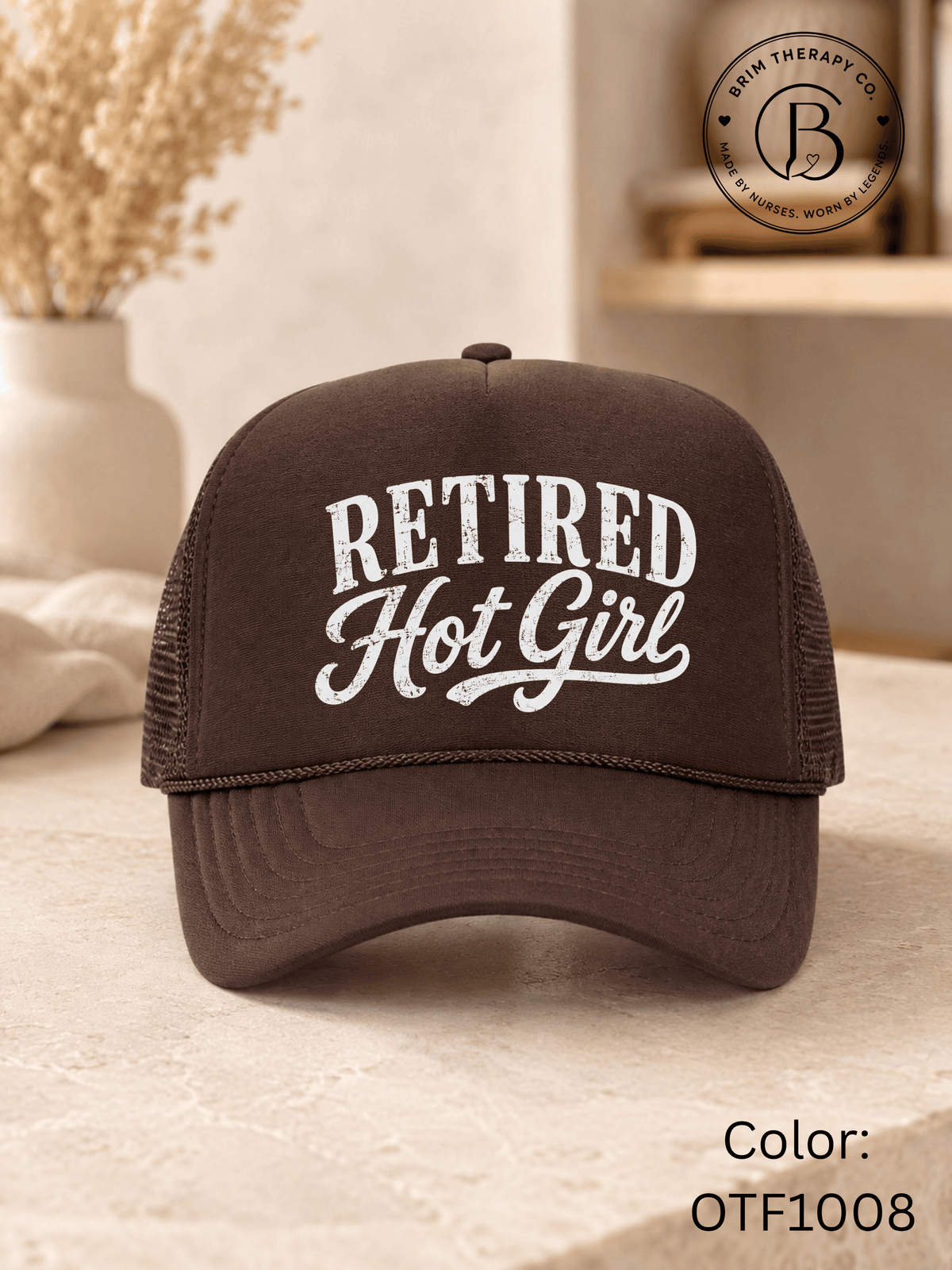 GELI1025: Retired Hot Girl Trucker Hat