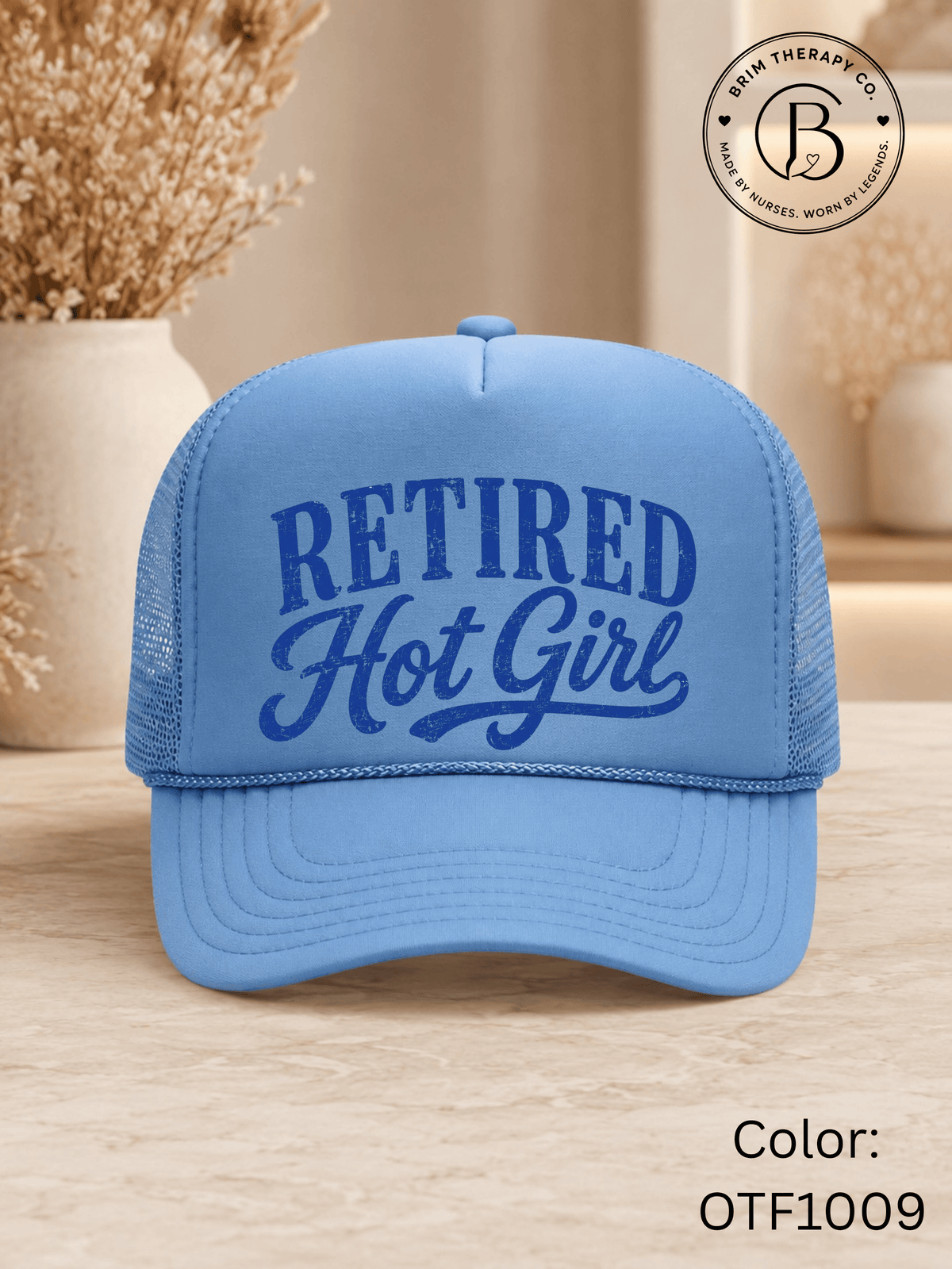 GELI1025: Retired Hot Girl Trucker Hat