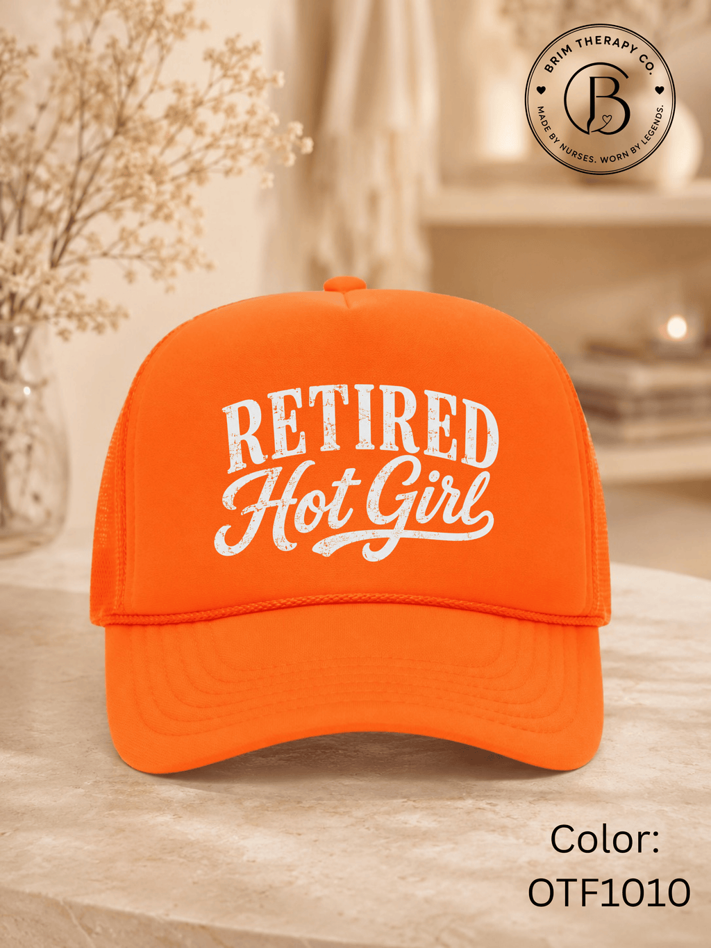 GELI1025: Retired Hot Girl Trucker Hat