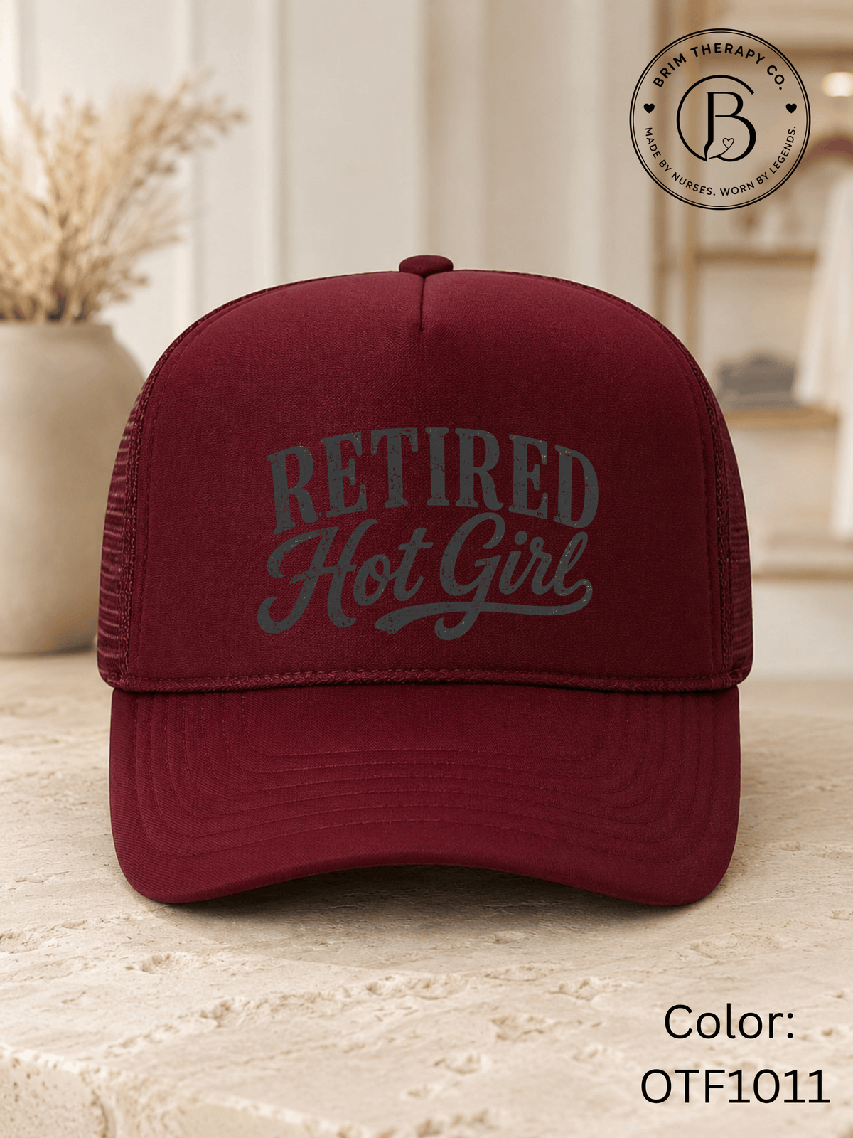 GELI1025: Retired Hot Girl Trucker Hat