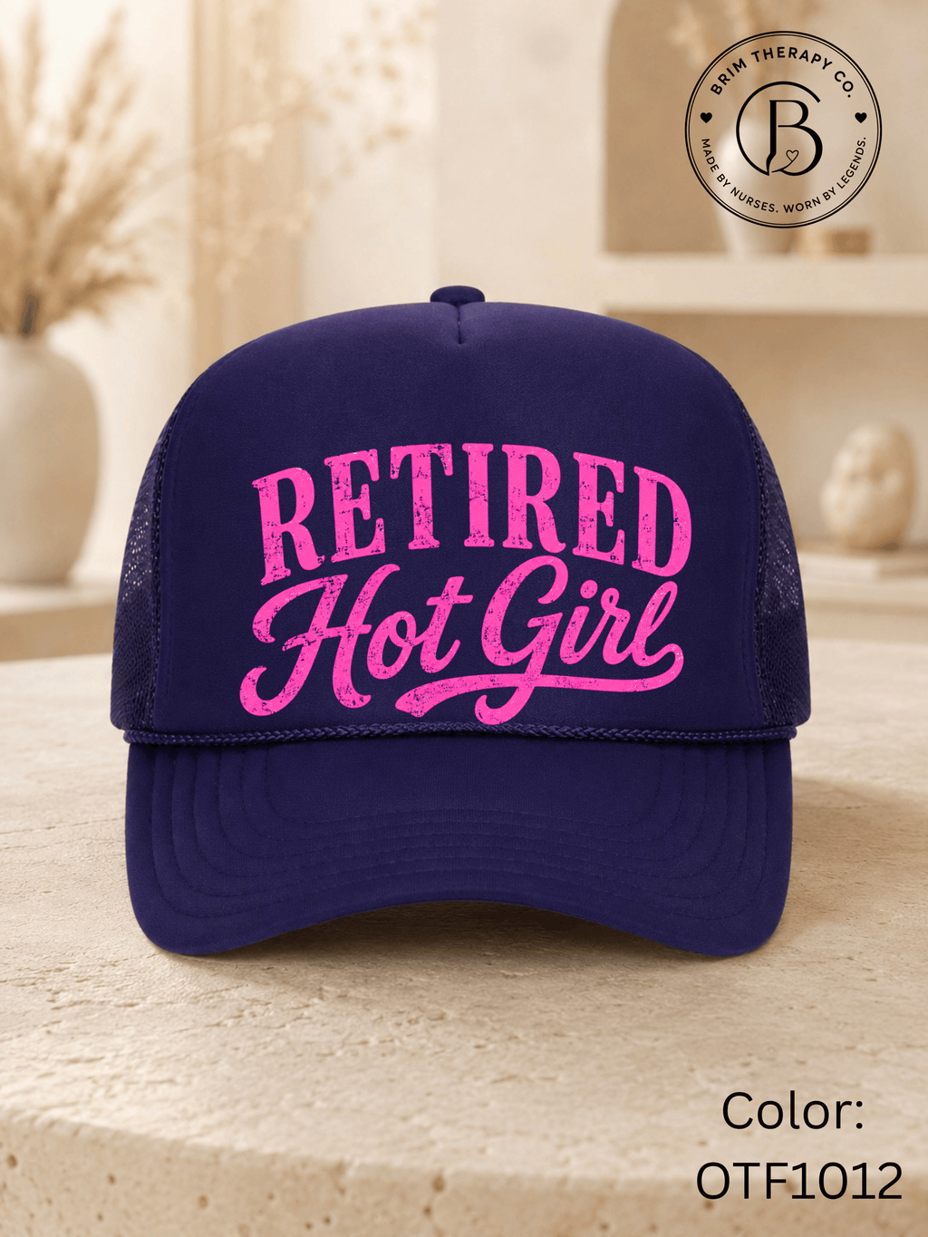 GELI1025: Retired Hot Girl Trucker Hat
