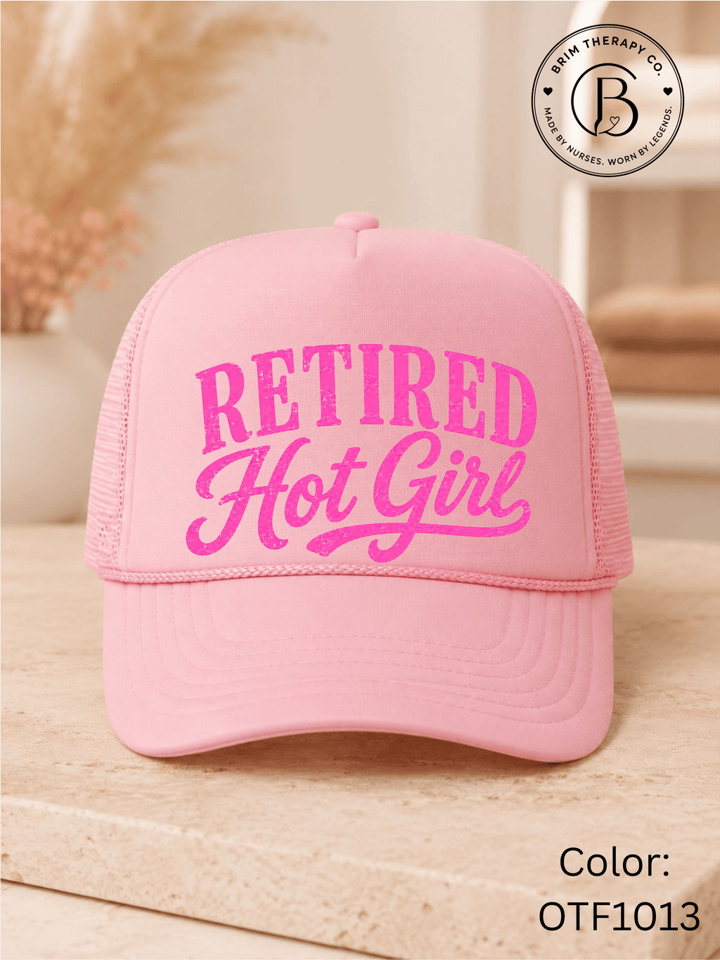 GELI1025: Retired Hot Girl Trucker Hat