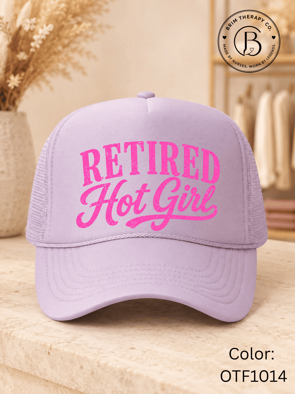 GELI1025: Retired Hot Girl Trucker Hat