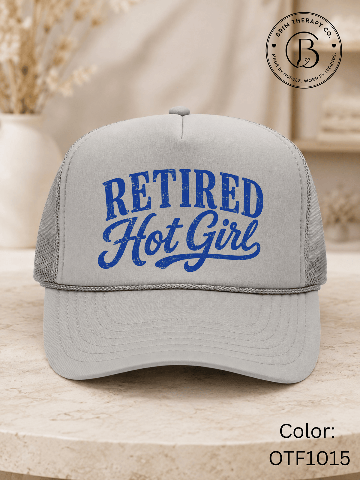 GELI1025: Retired Hot Girl Trucker Hat