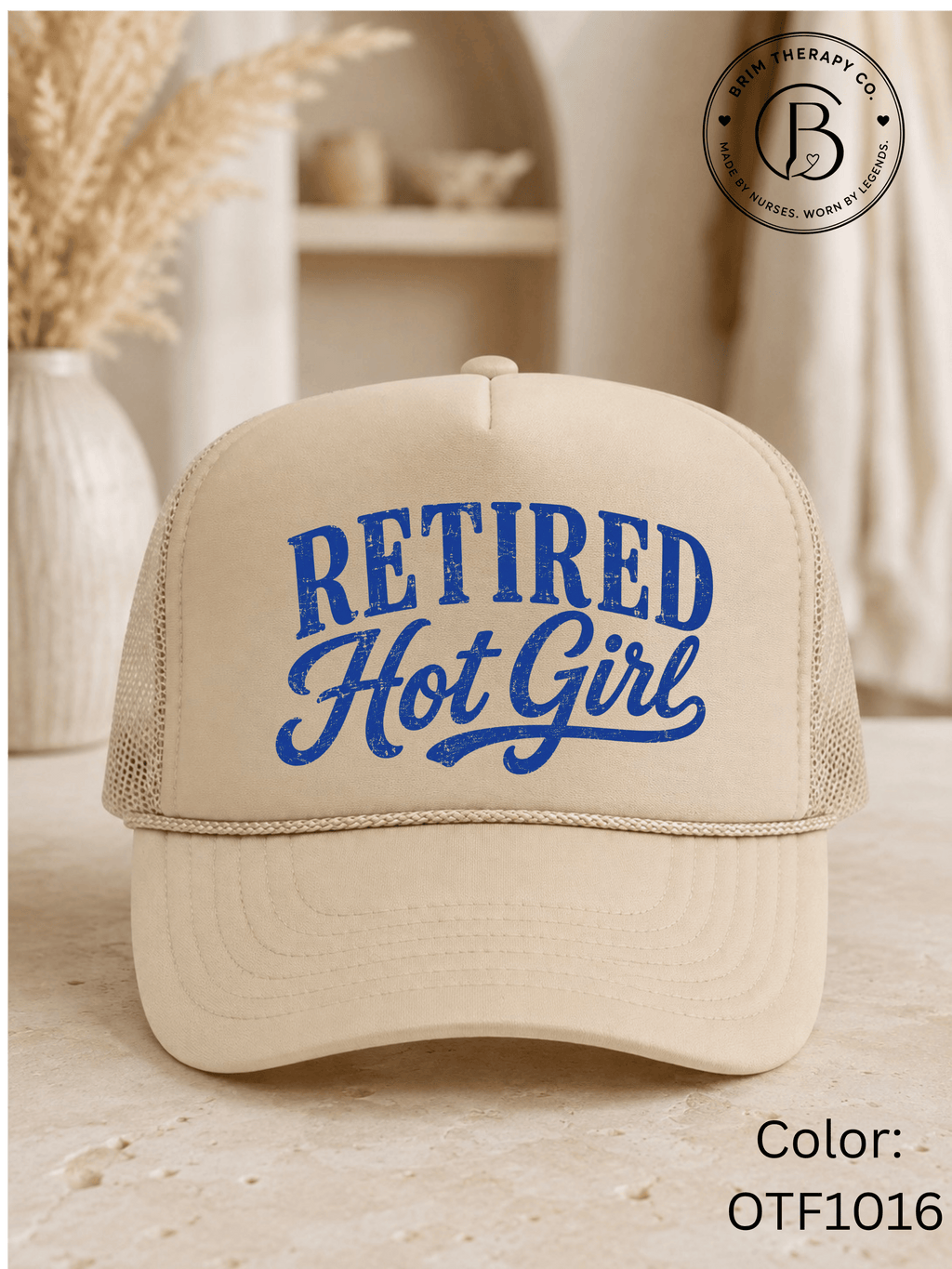 GELI1025: Retired Hot Girl Trucker Hat