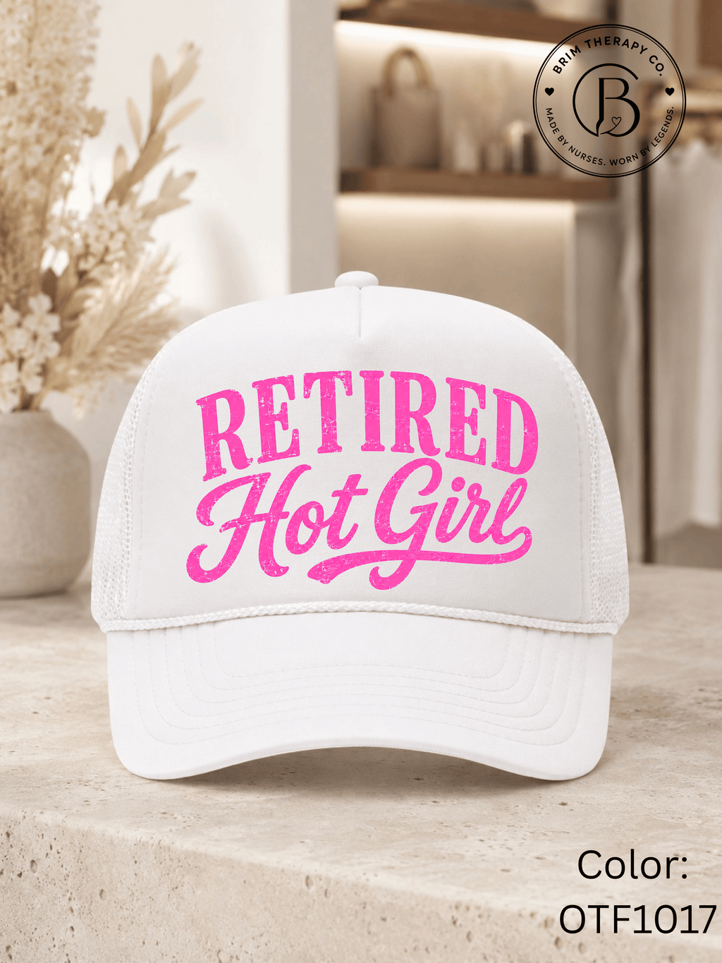 GELI1025: Retired Hot Girl Trucker Hat