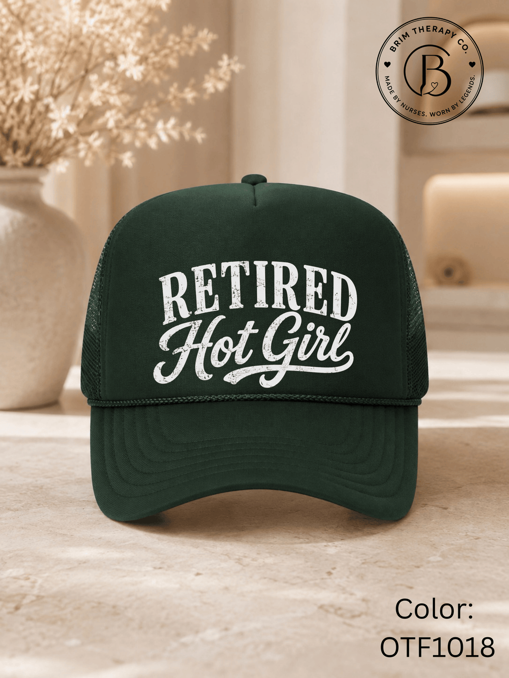 GELI1025: Retired Hot Girl Trucker Hat