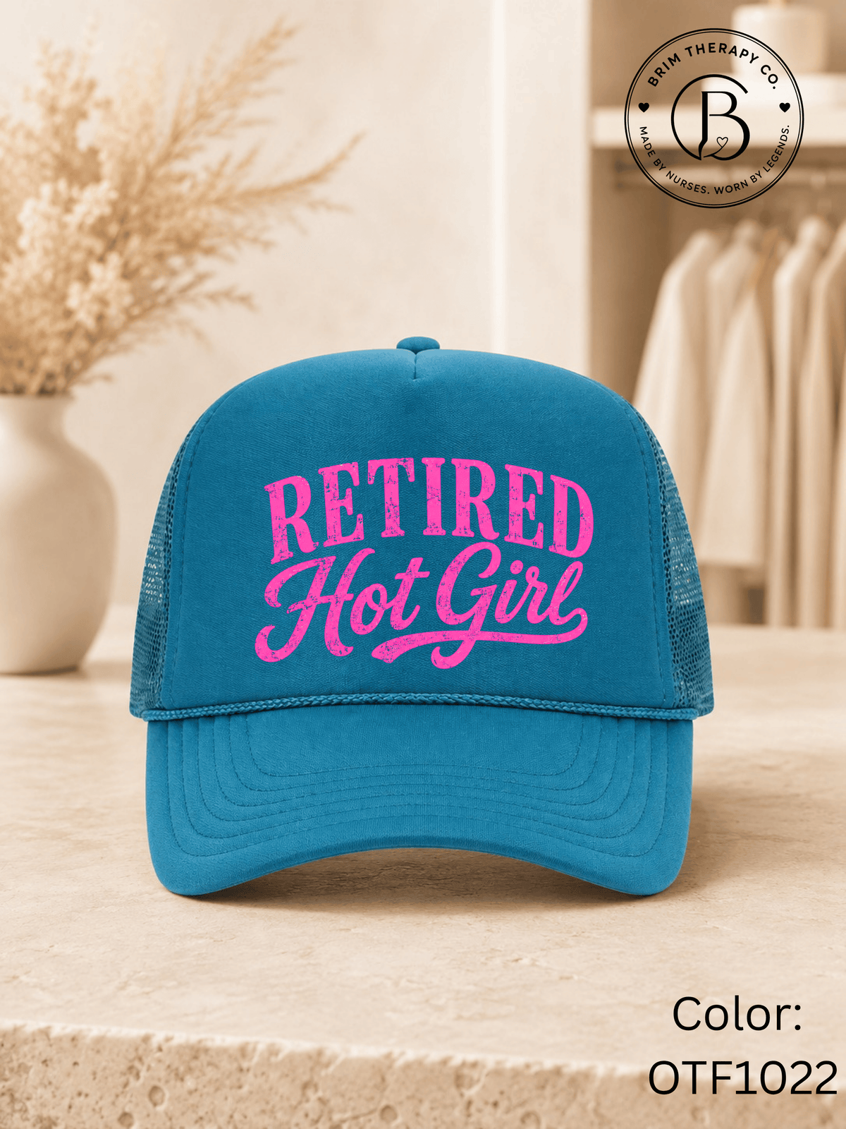 GELI1025: Retired Hot Girl Trucker Hat