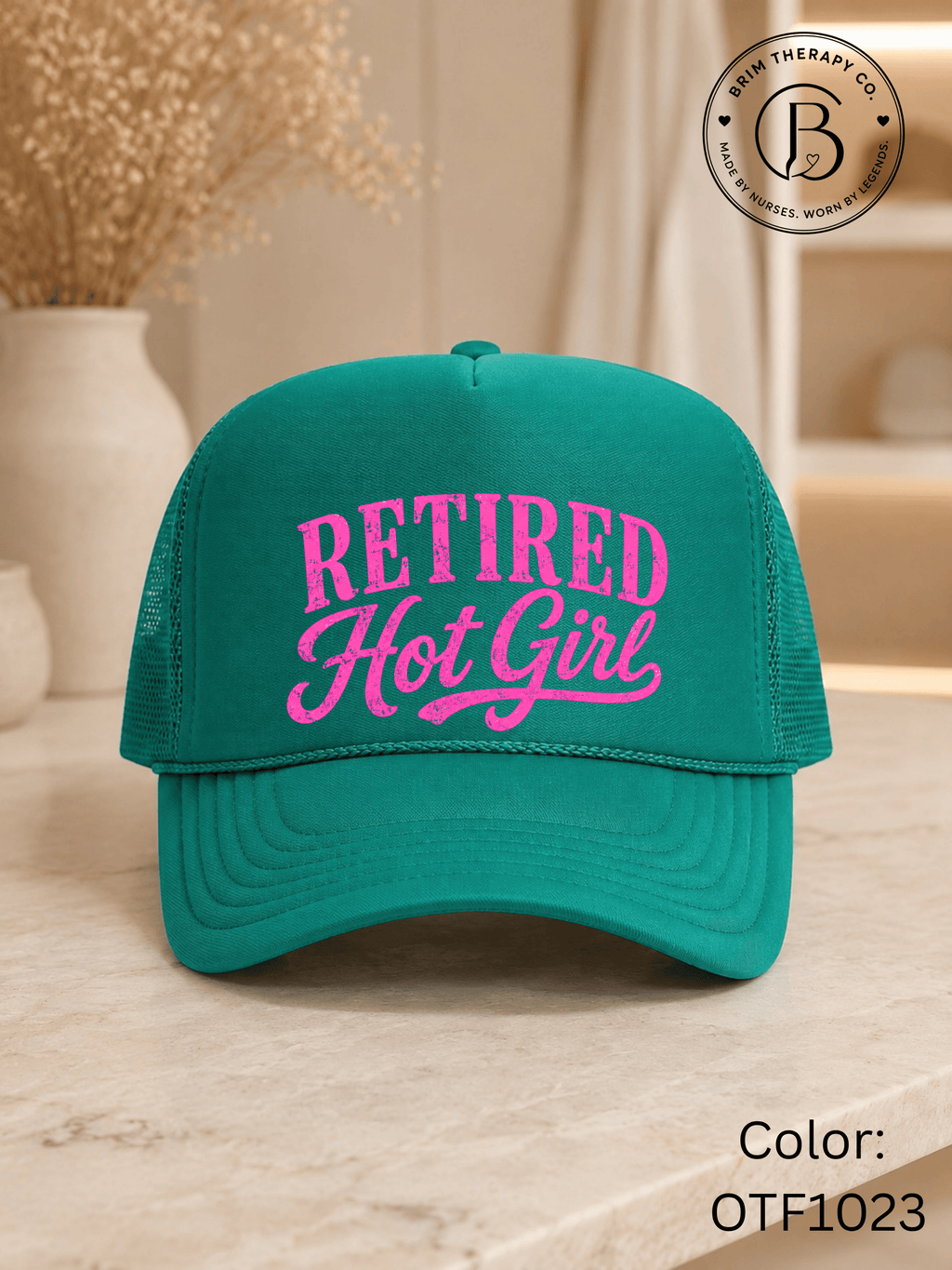 GELI1025: Retired Hot Girl Trucker Hat
