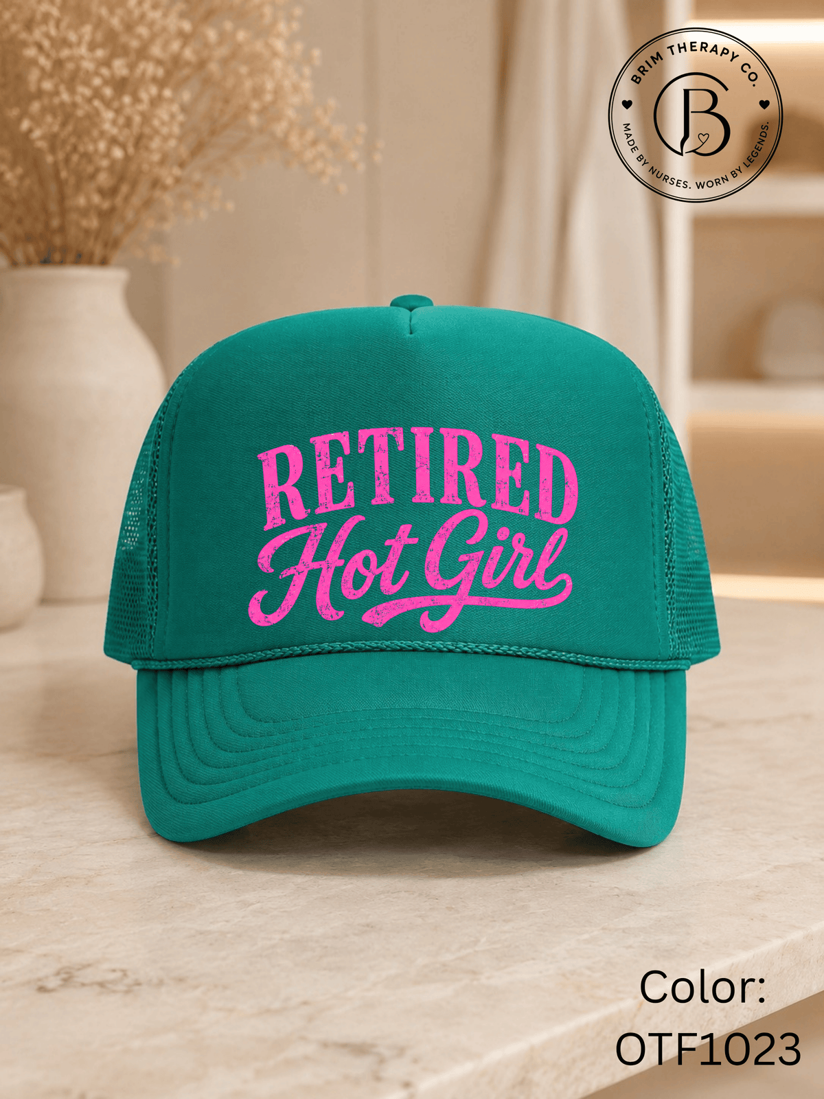 GELI1025: Retired Hot Girl Trucker Hat