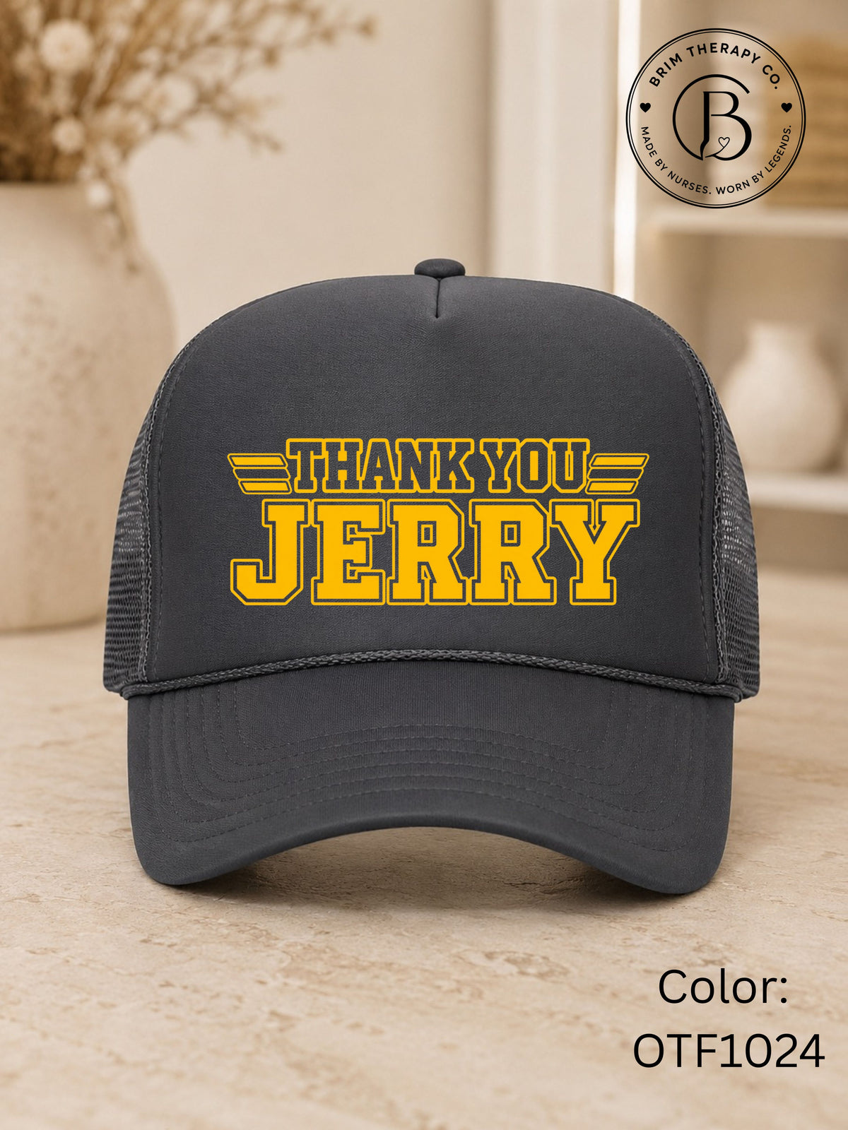 SPFB1242: Thank you Jerry Game Day Trucker Hat