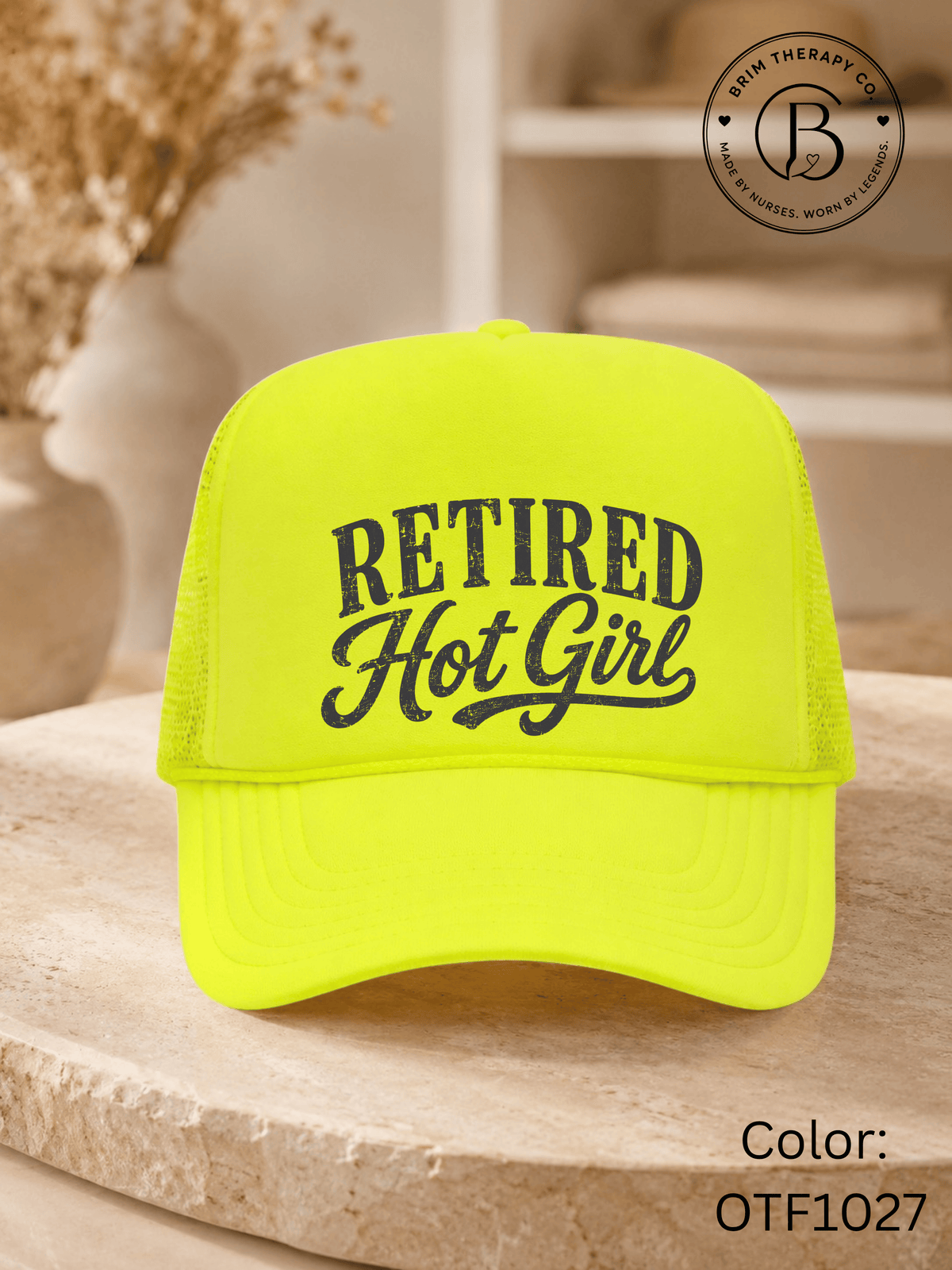 GELI1025: Retired Hot Girl Trucker Hat