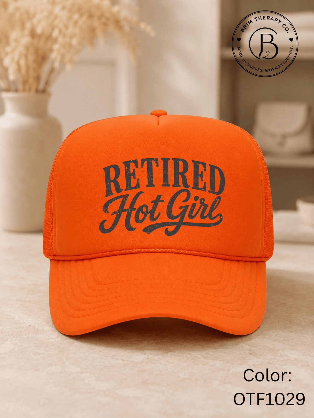GELI1025: Retired Hot Girl Trucker Hat