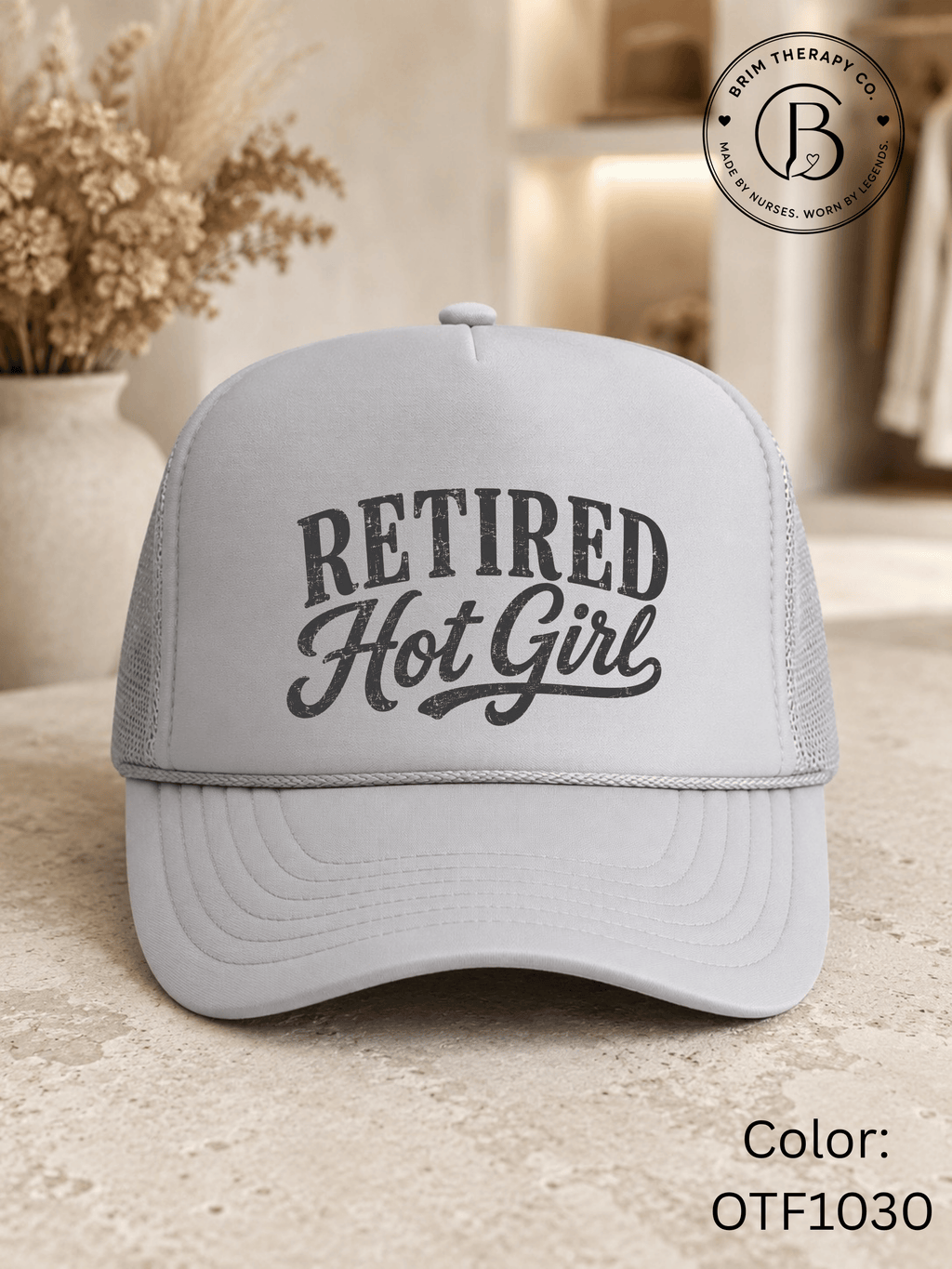 GELI1025: Retired Hot Girl Trucker Hat