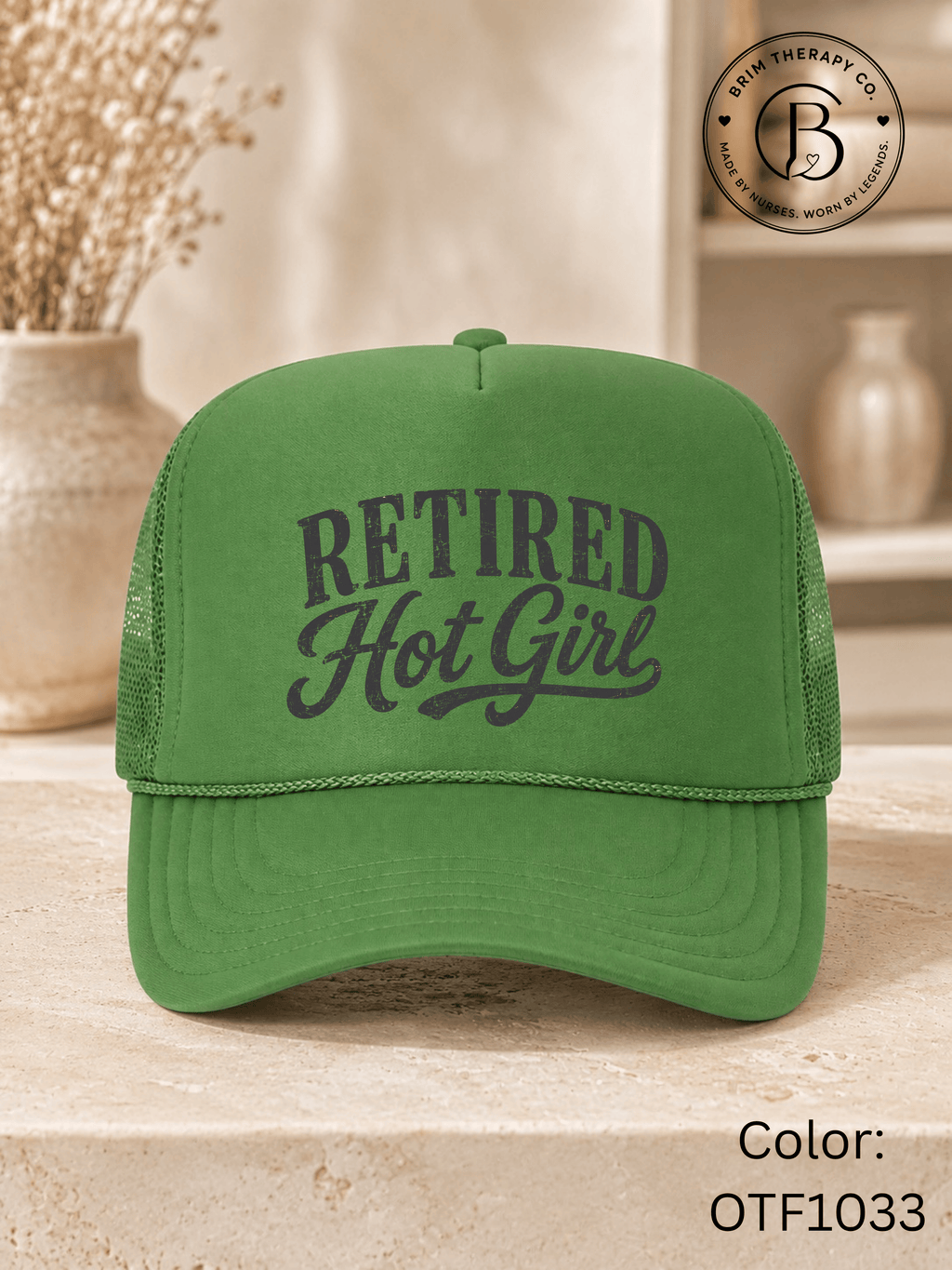 GELI1025: Retired Hot Girl Trucker Hat