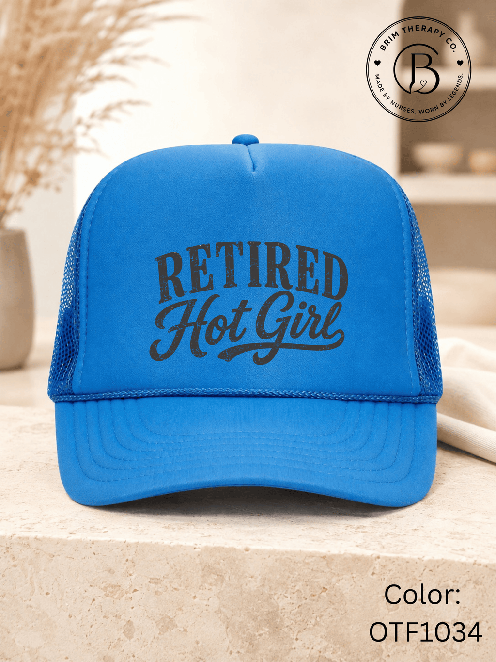 GELI1025: Retired Hot Girl Trucker Hat