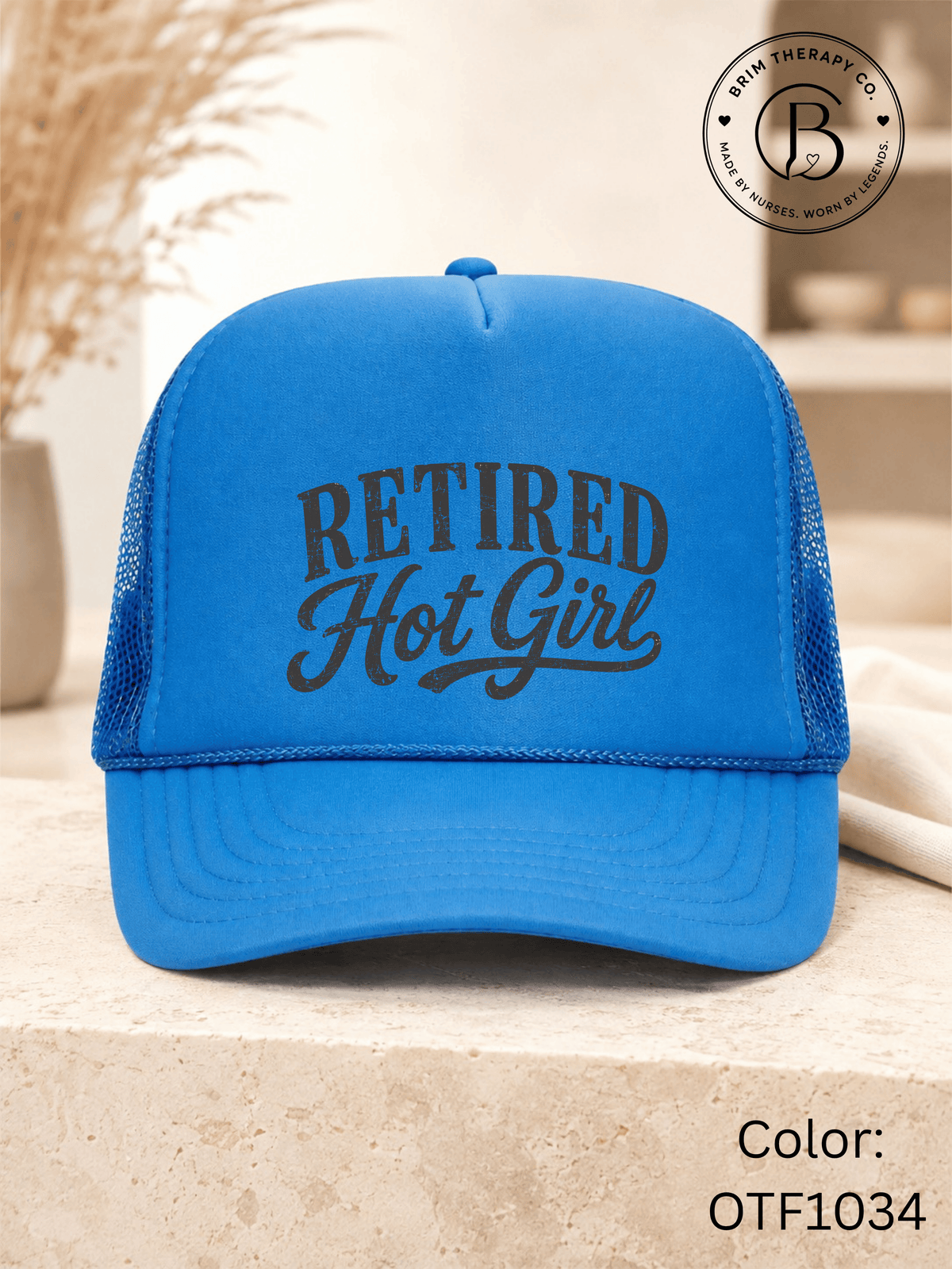 GELI1025: Retired Hot Girl Trucker Hat