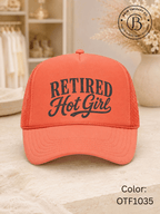 GELI1025: Retired Hot Girl Trucker Hat