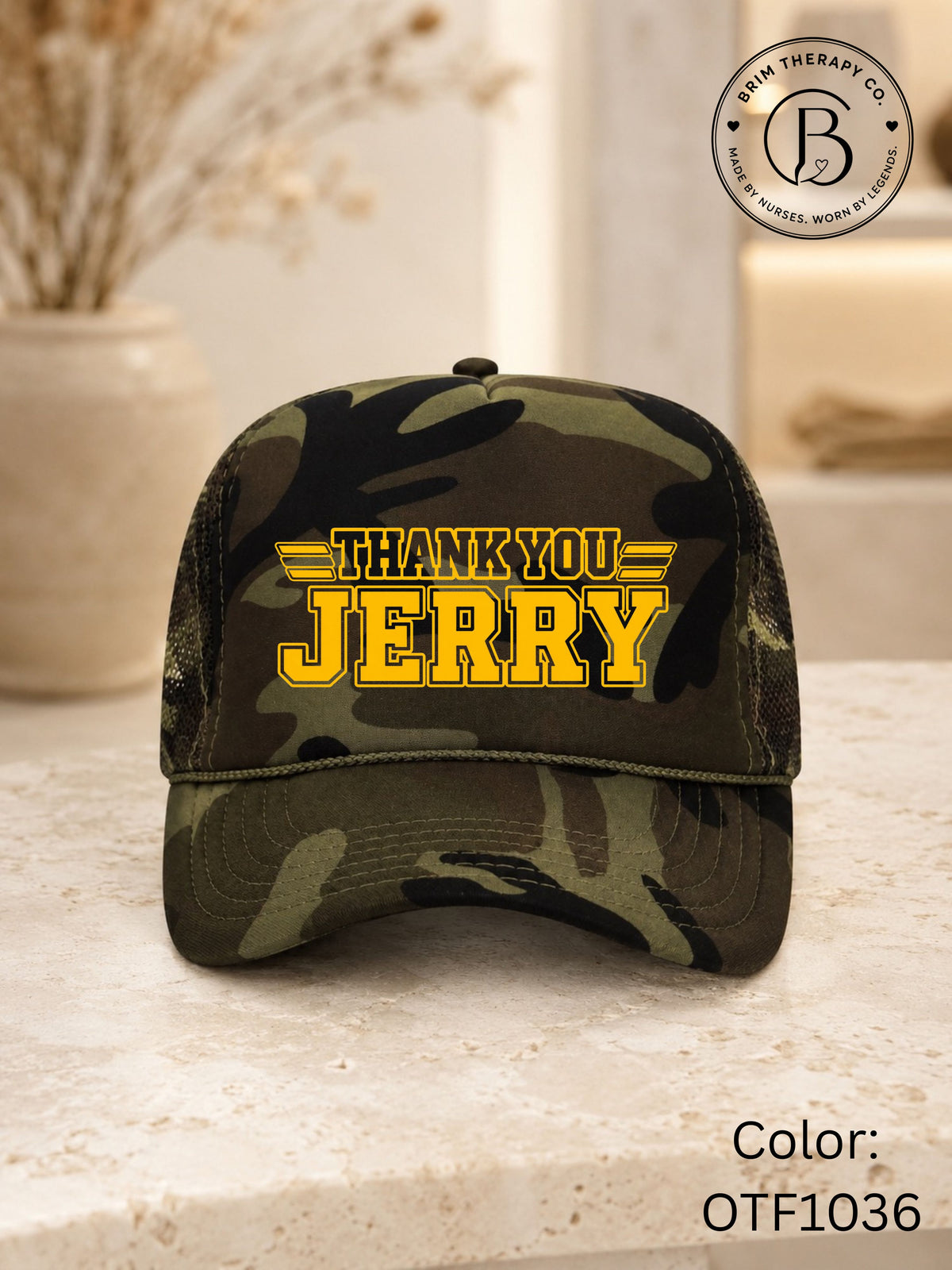SPFB1242: Thank you Jerry Game Day Trucker Hat