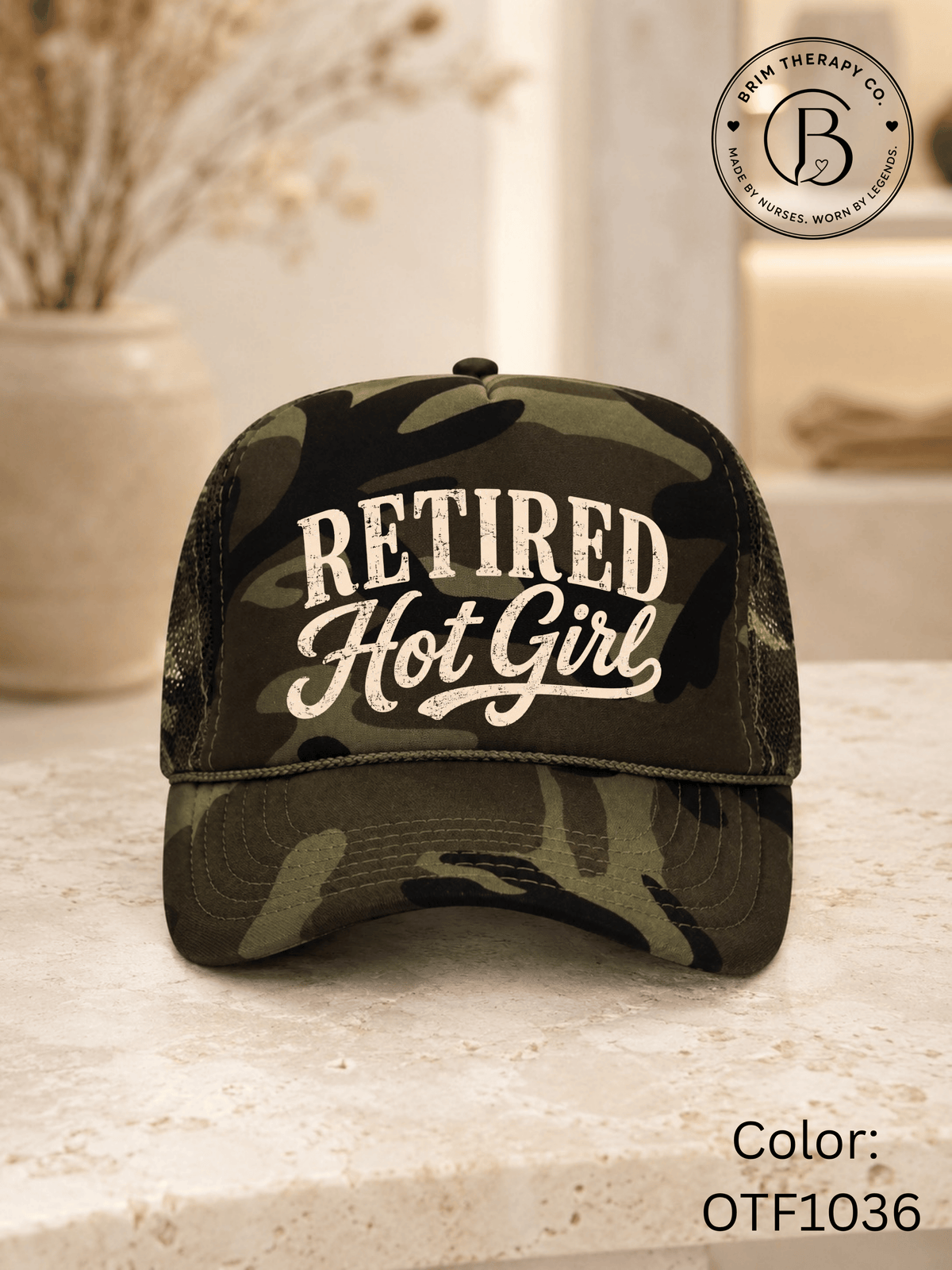 GELI1025: Retired Hot Girl Trucker Hat