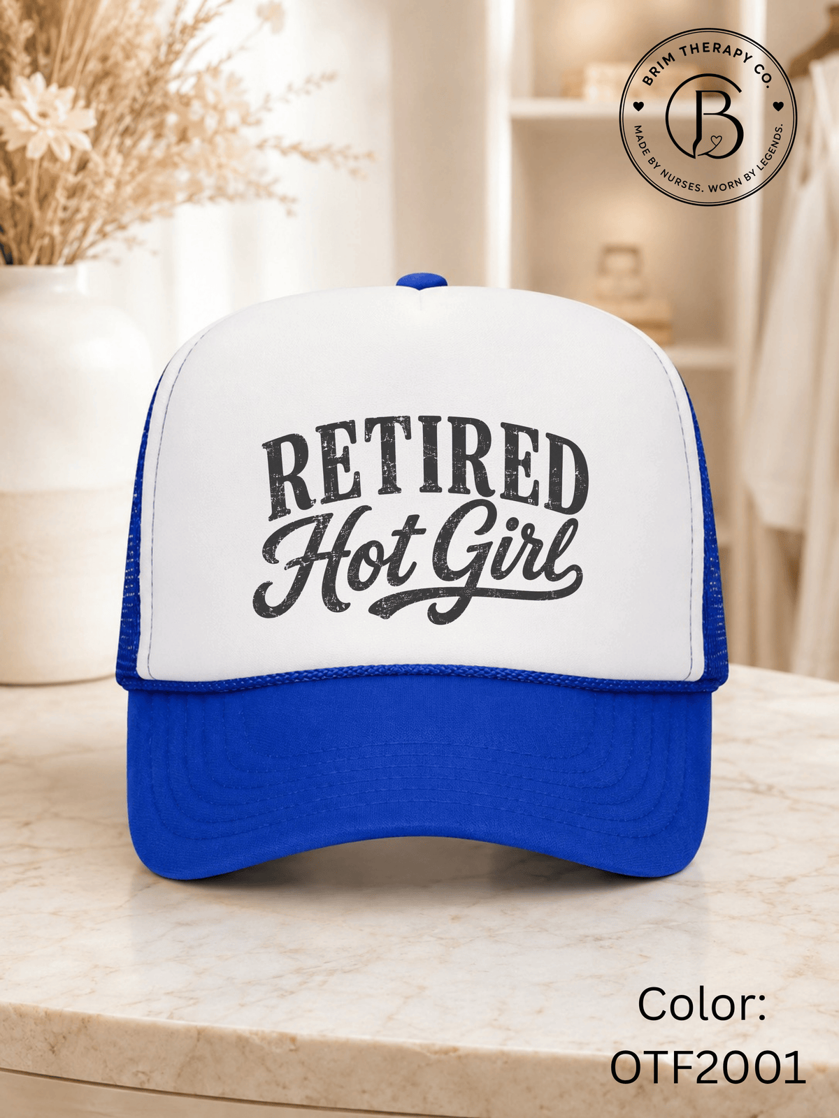 GELI1025: Retired Hot Girl Trucker Hat