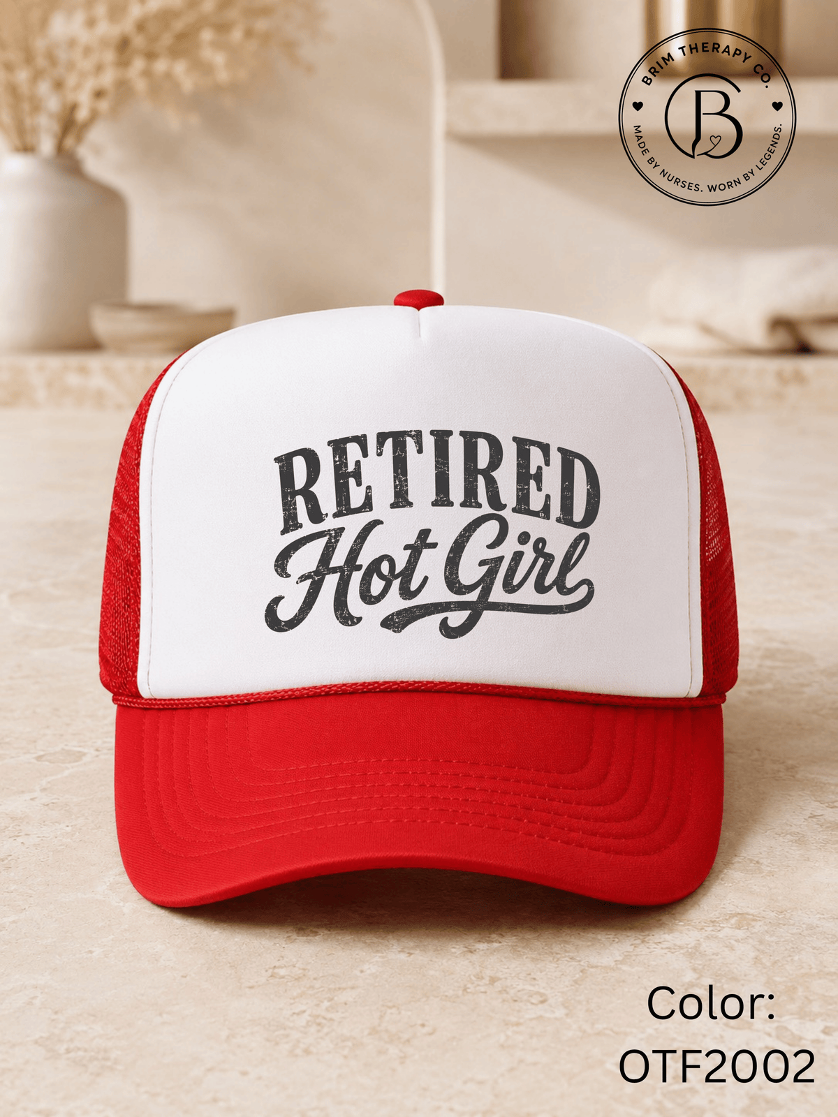 GELI1025: Retired Hot Girl Trucker Hat