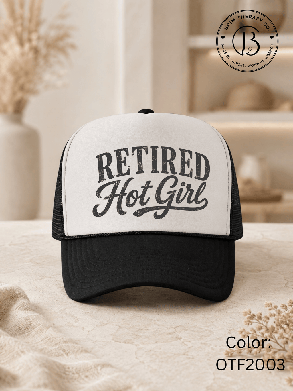 GELI1025: Retired Hot Girl Trucker Hat
