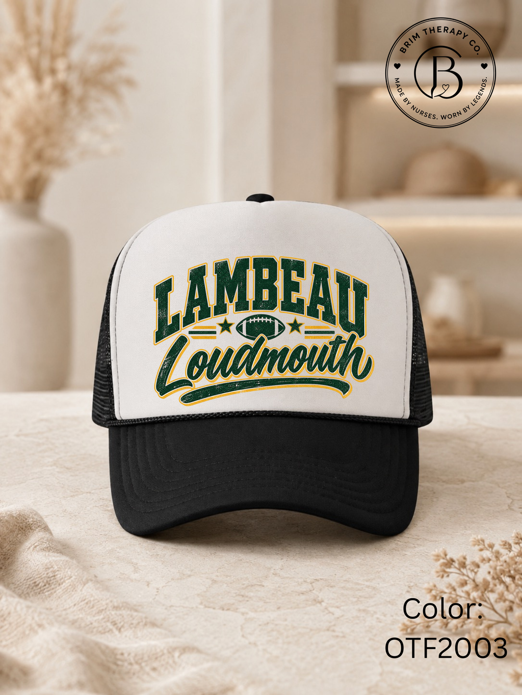 SPFB1307: Lambeau Loudmouth Packers Football Trucker Hat