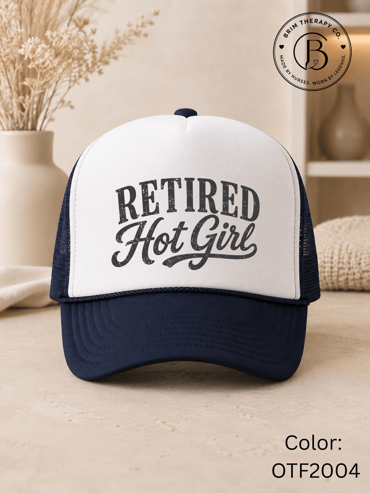 GELI1025: Retired Hot Girl Trucker Hat