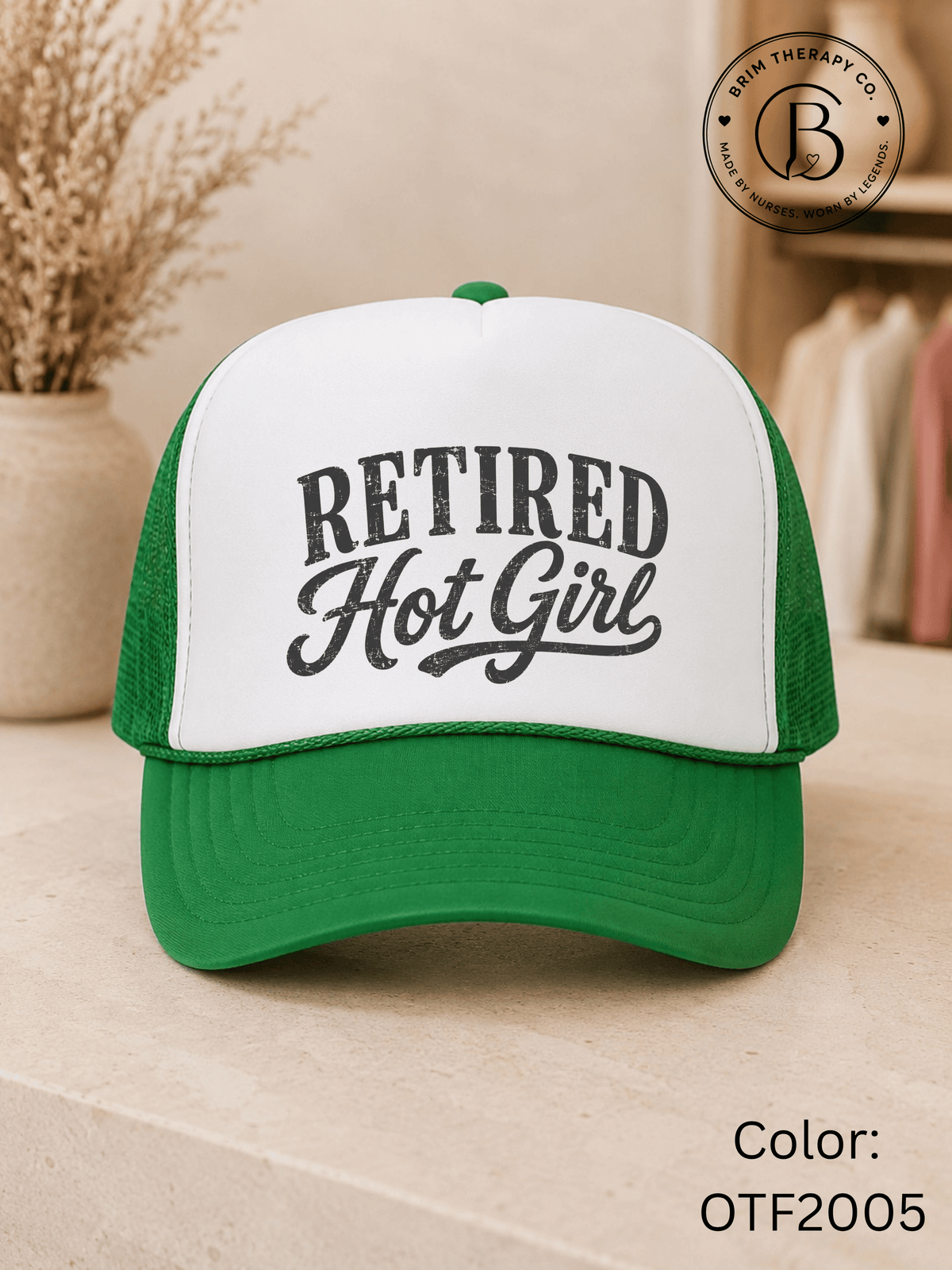 GELI1025: Retired Hot Girl Trucker Hat