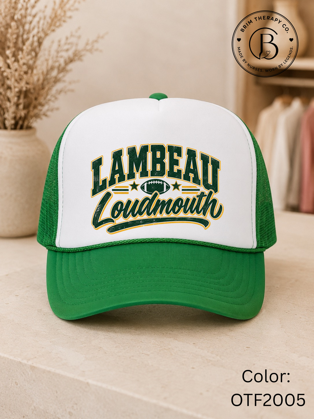SPFB1307: Lambeau Loudmouth Packers Football Trucker Hat