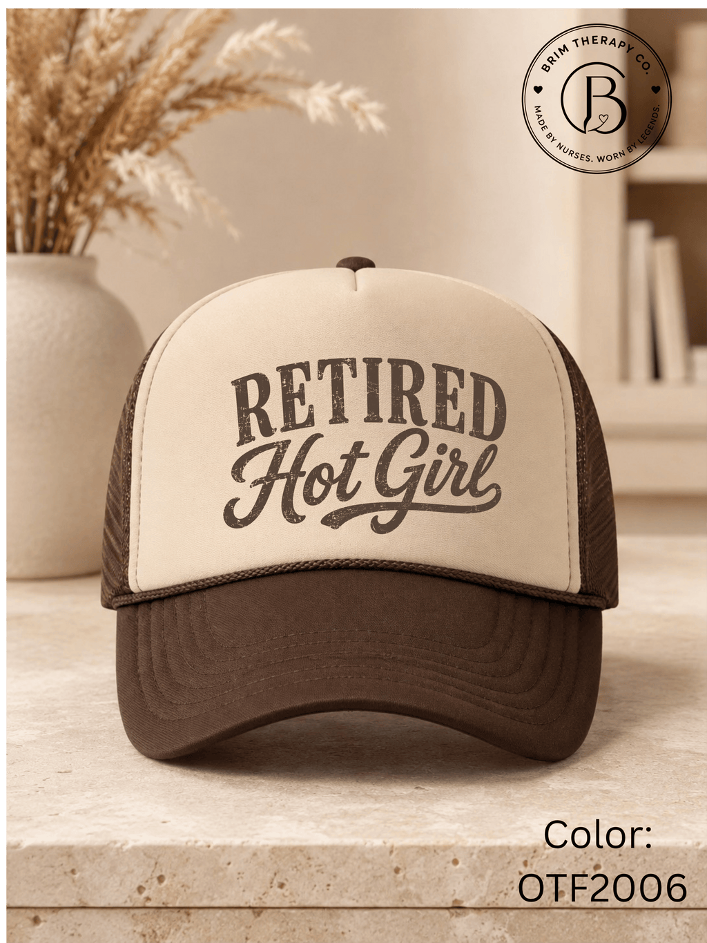 GELI1025: Retired Hot Girl Trucker Hat