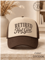 GELI1025: Retired Hot Girl Trucker Hat