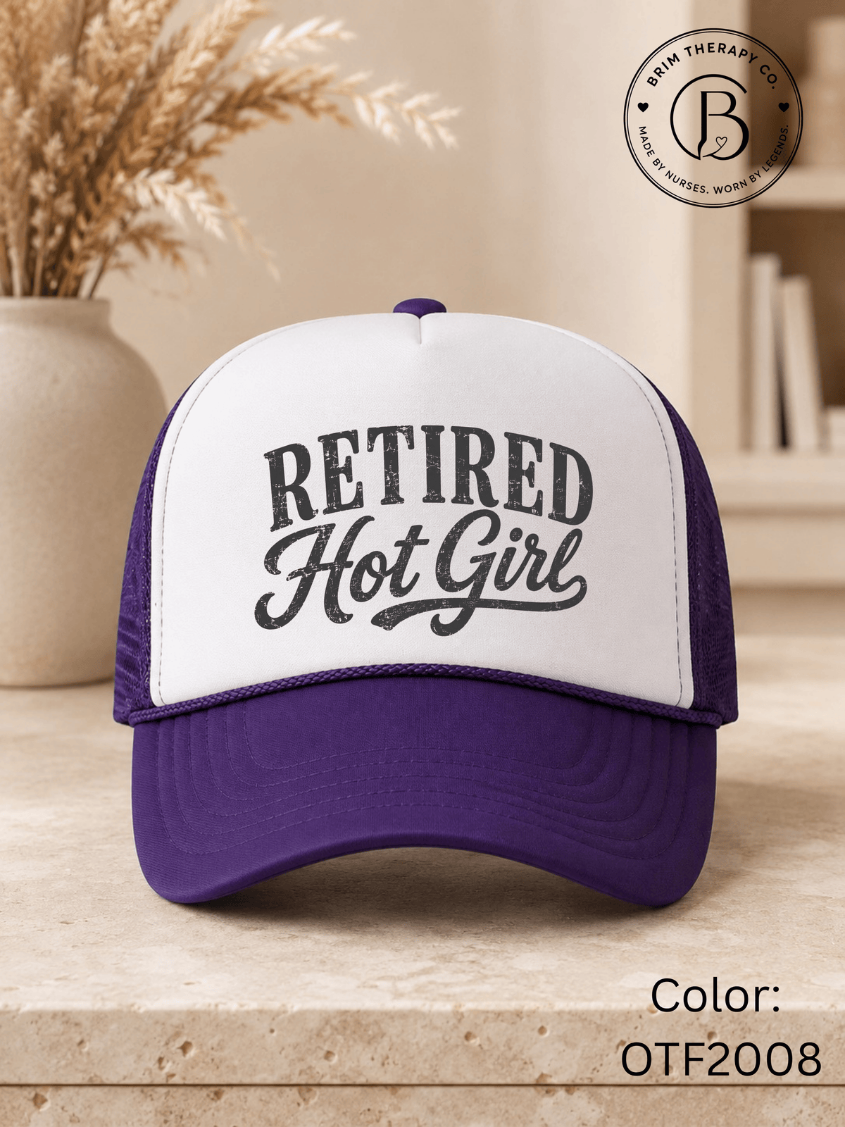 GELI1025: Retired Hot Girl Trucker Hat