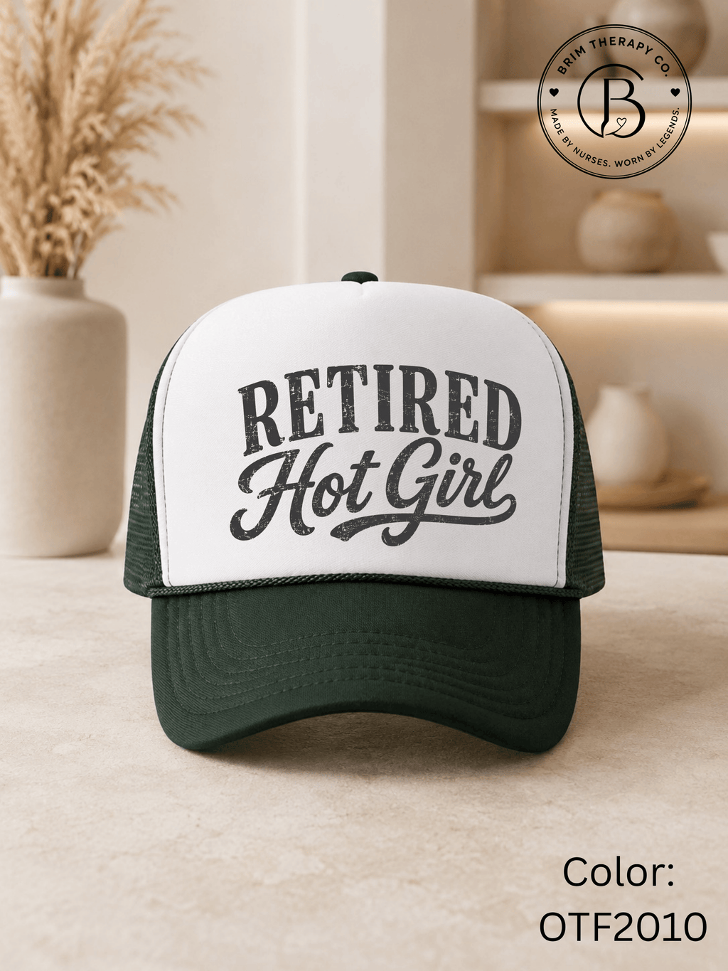 GELI1025: Retired Hot Girl Trucker Hat