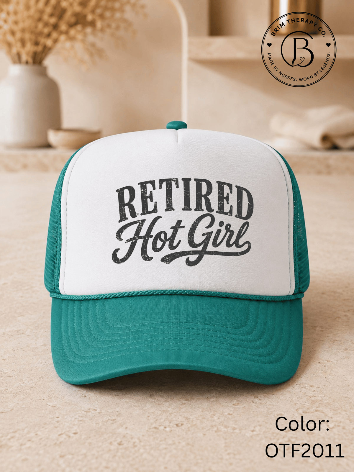 GELI1025: Retired Hot Girl Trucker Hat