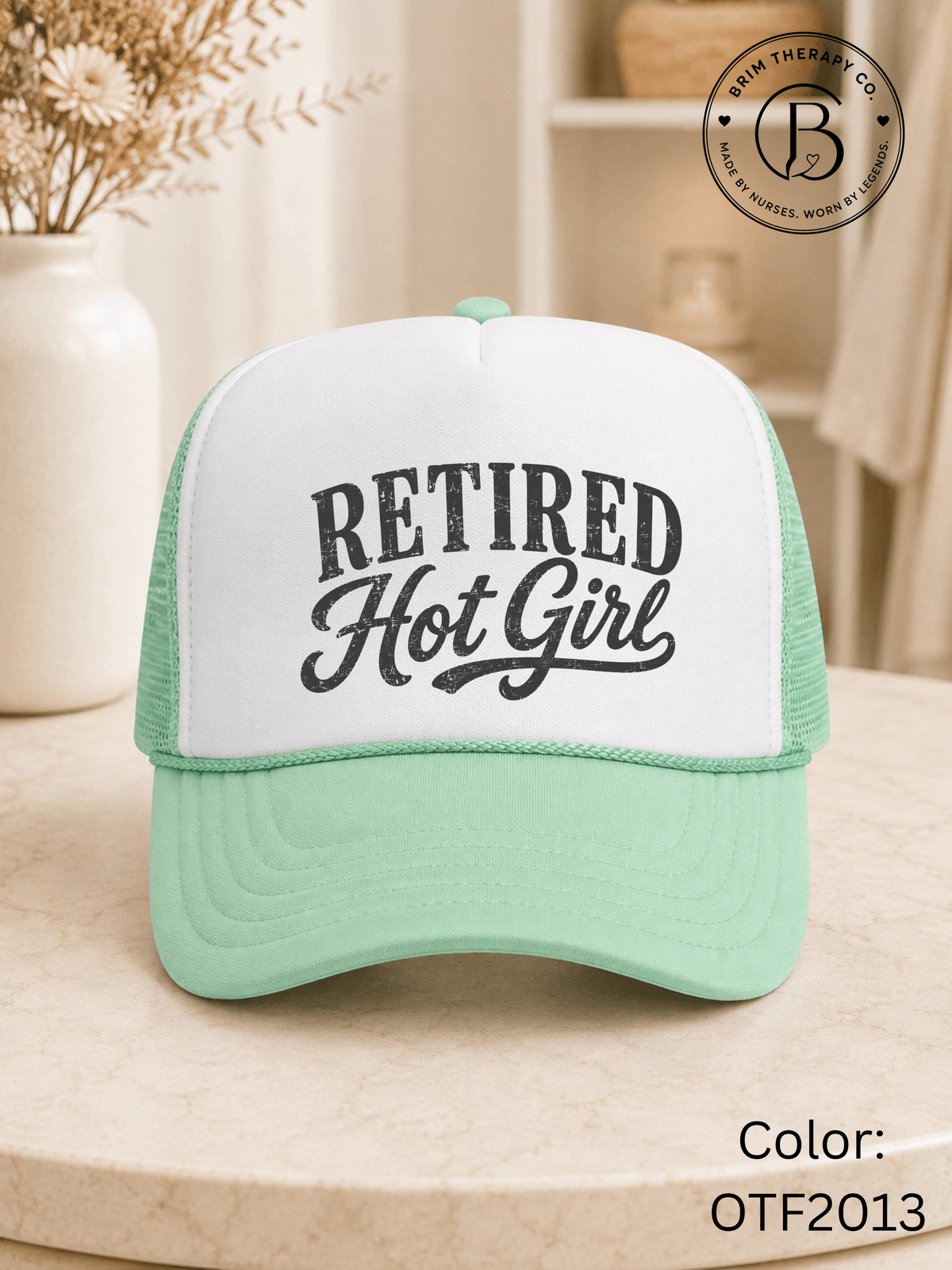 GELI1025: Retired Hot Girl Trucker Hat