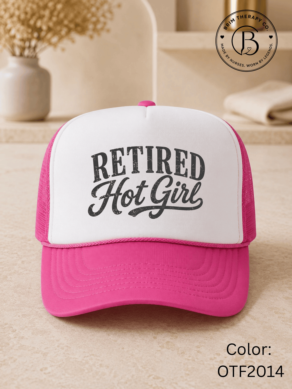GELI1025: Retired Hot Girl Trucker Hat
