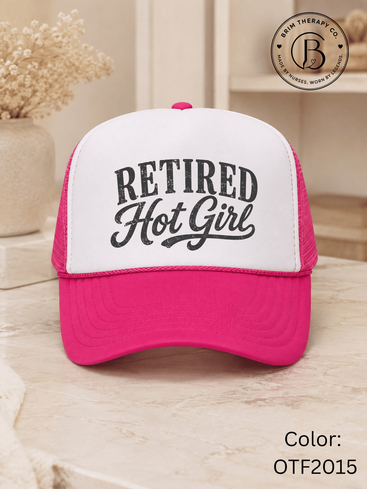 GELI1025: Retired Hot Girl Trucker Hat