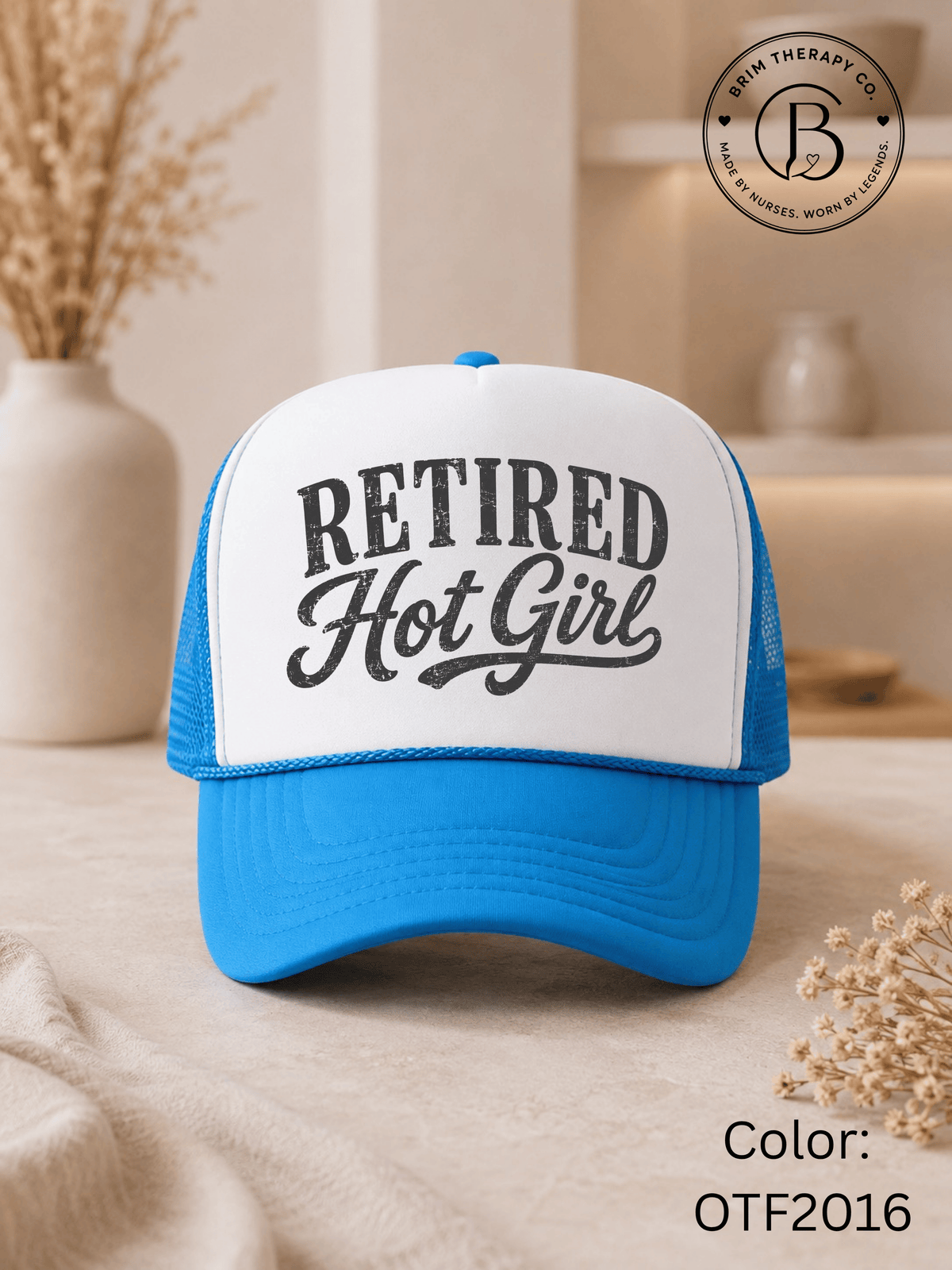 GELI1025: Retired Hot Girl Trucker Hat